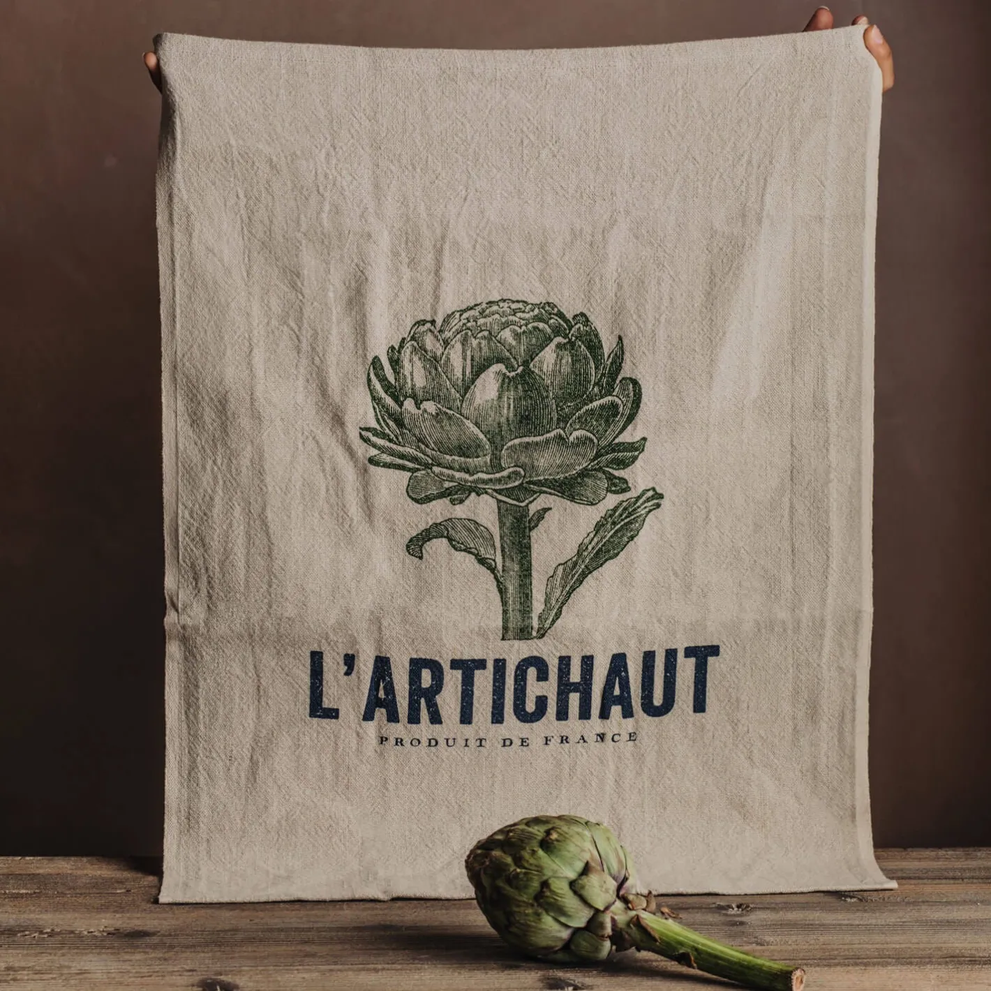 Graham & Green Outdoor Dining|Kitchen Textiles<L'artichaut Linen Tea Towel