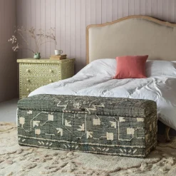 Graham & Green Benches & Ottomans|Ottomans & Benches<Leo Jute Blanket Box