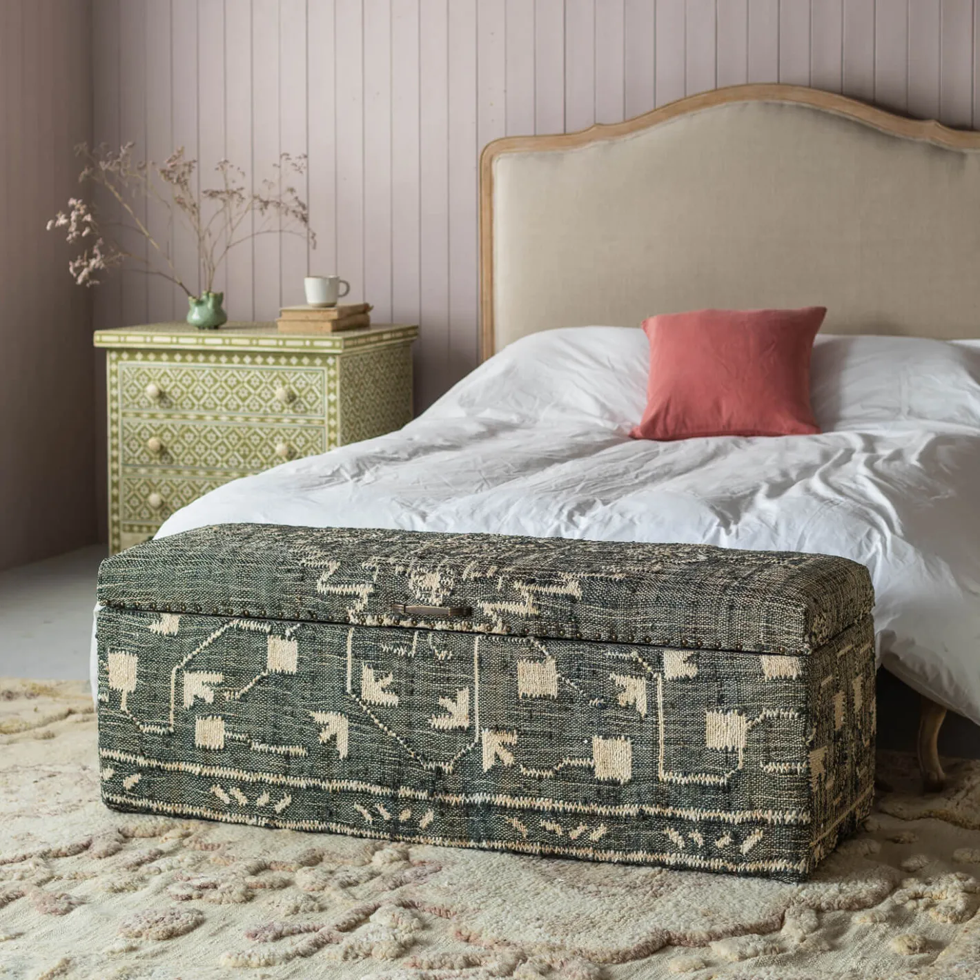 Graham & Green Benches & Ottomans|Ottomans & Benches<Leo Jute Blanket Box