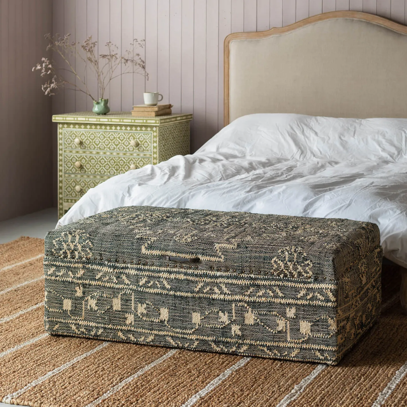 Graham & Green Benches & Ottomans|Ottomans & Benches<Leo Jute Ottoman