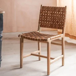 Graham & Green Dining Chairs<Leon Woven Leather Chair