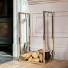 Graham & Green Fireside<Log Holder with Tool Set