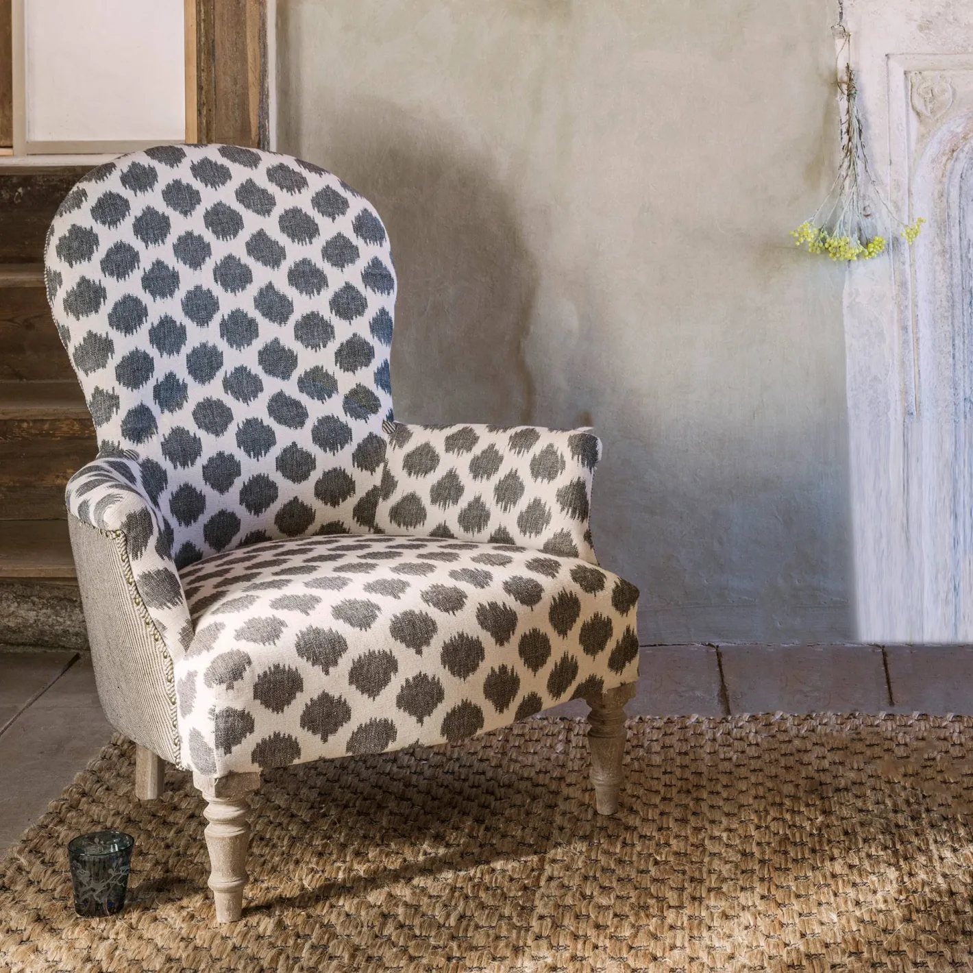 Graham & Green Armchairs<Louise Ikat Armchair