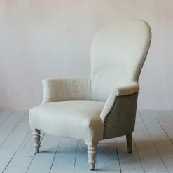 Graham & Green Armchairs<Louise Natural Linen Armchair