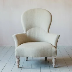 Graham & Green Armchairs<Louise Natural Linen Armchair