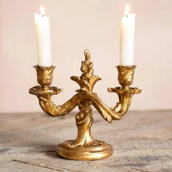 Graham & Green Candle Holders & Candles<Lumierie Golden Candelabra