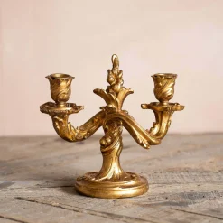 Graham & Green Candle Holders & Candles<Lumierie Golden Candelabra