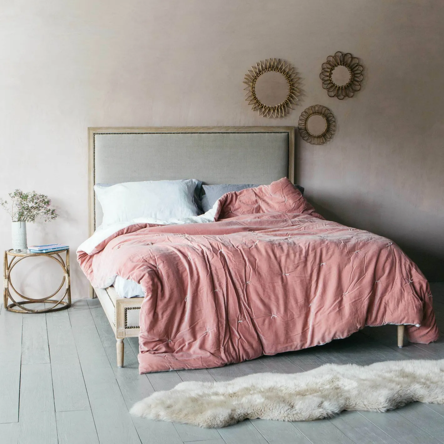 Graham & Green Beds & Headboards<Luna Natural Linen King Size Bed