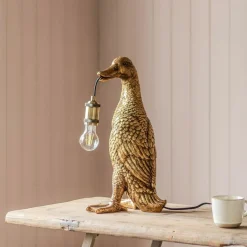 Graham & Green Animal Lights|Table Lamps<Mallory Mallard Gold Table Lamp