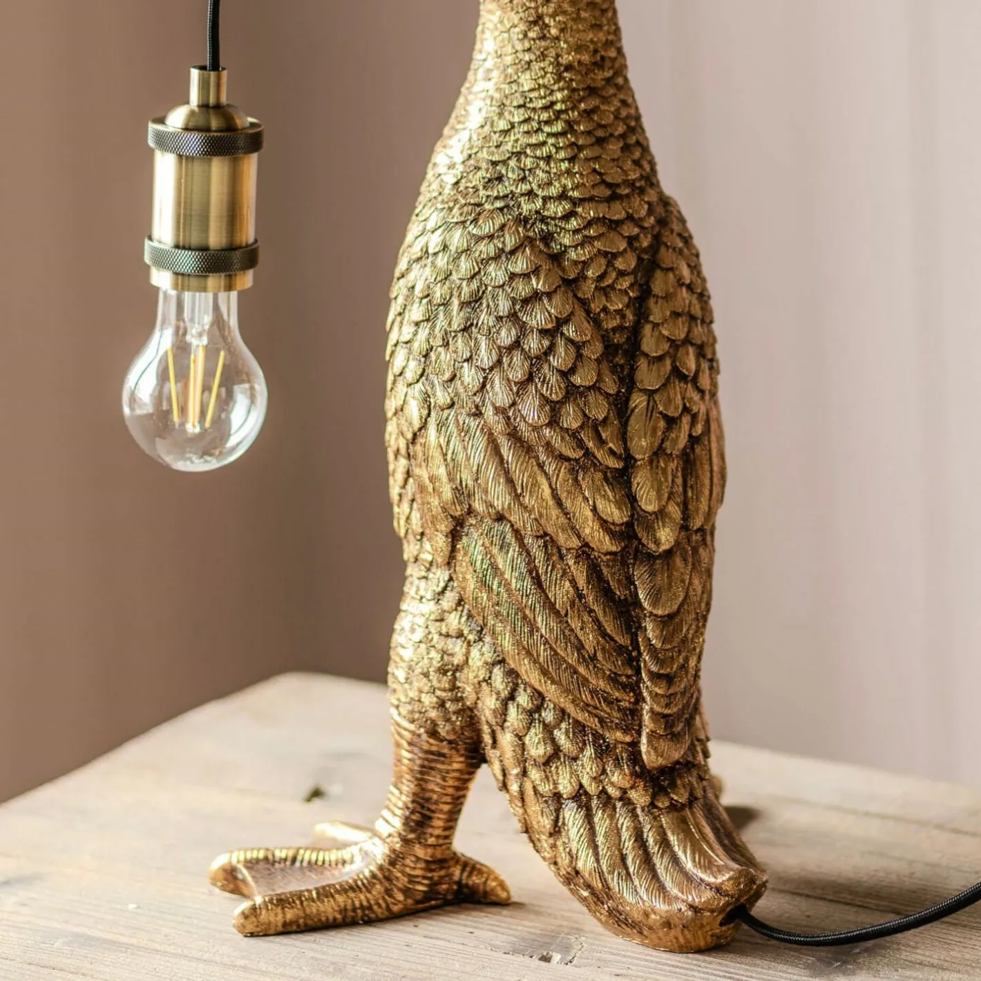 Graham & Green Animal Lights|Table Lamps<Mallory Mallard Gold Table Lamp