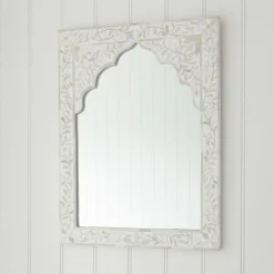 Graham & Green Overmantle Mirrors|Wall Mirrors<Mandir White Bone Inlay Mirror