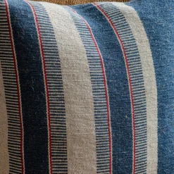 Graham & Green Sofa Cushions|Cushions<Maree Blue and White Striped Square Cushion