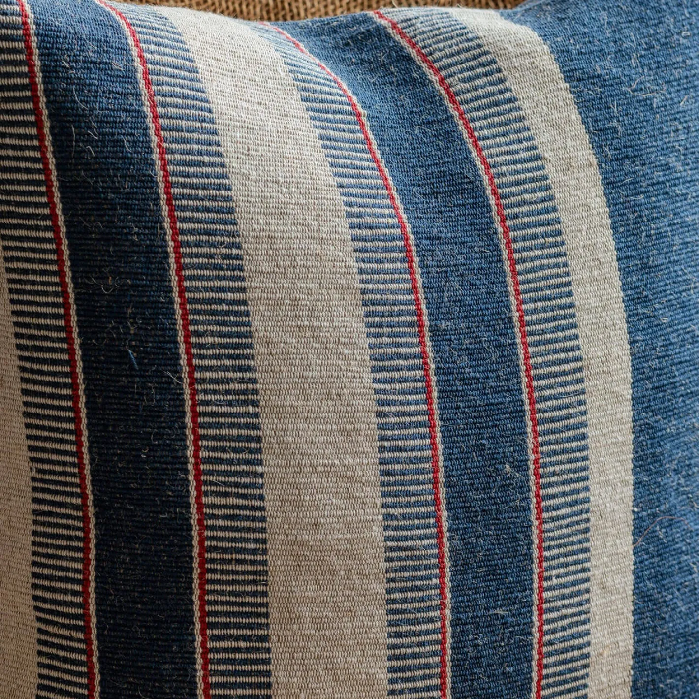 Graham & Green Sofa Cushions|Cushions<Maree Blue and White Striped Square Cushion