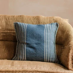 Graham & Green Sofa Cushions|Cushions<Marina Blue and White Striped Square Cushion