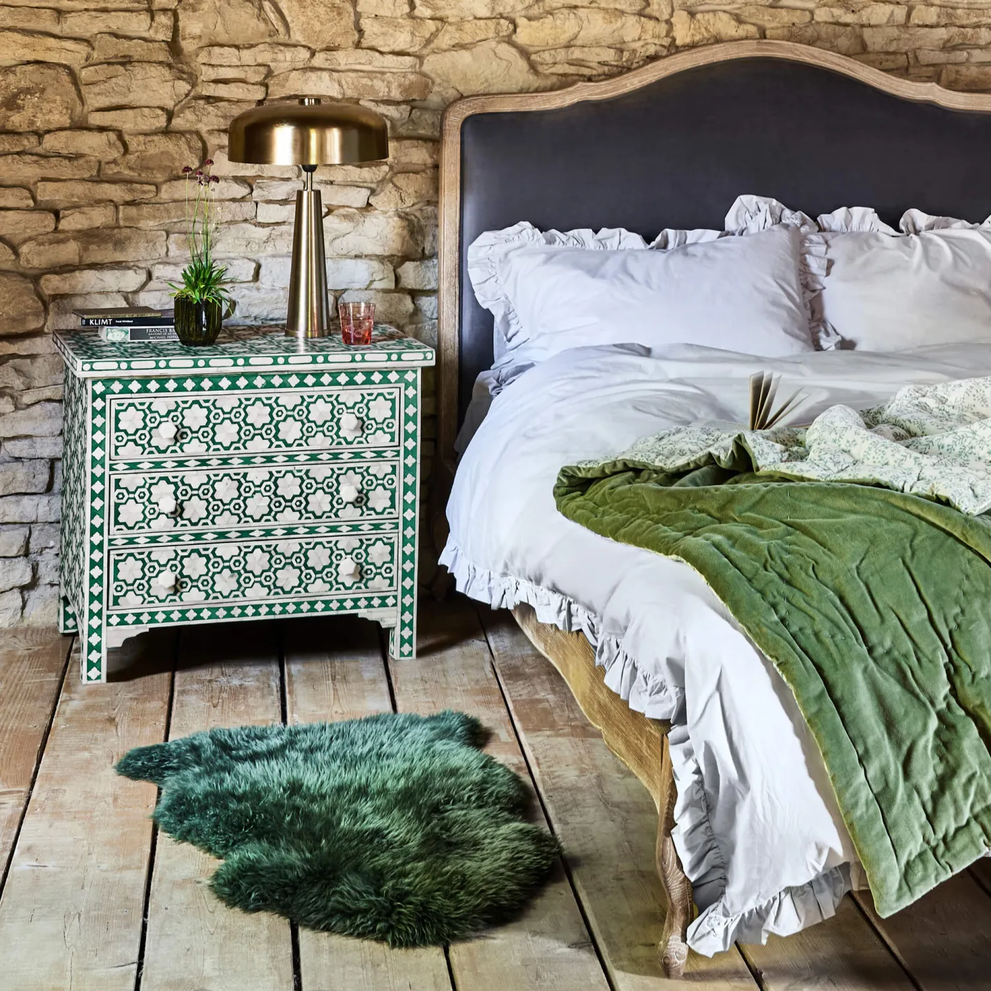 Graham & Green Table Lamps<Marlon Brass Table Lamp