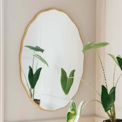 Graham & Green Round Mirrors|Wall Mirrors<Matilda Oval Gold Mirror