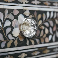 Graham & Green Bedside Tables<Maxi Grey Mother of Pearl Bedside Table