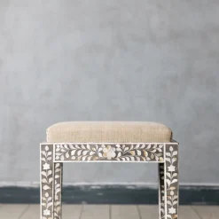Graham & Green Stools|Dressing Tables & Stools<Maxi Grey Mother of Pearl Stool