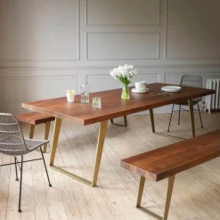 Graham & Green Dining Tables<Max 6 Seater Brass Dining Table