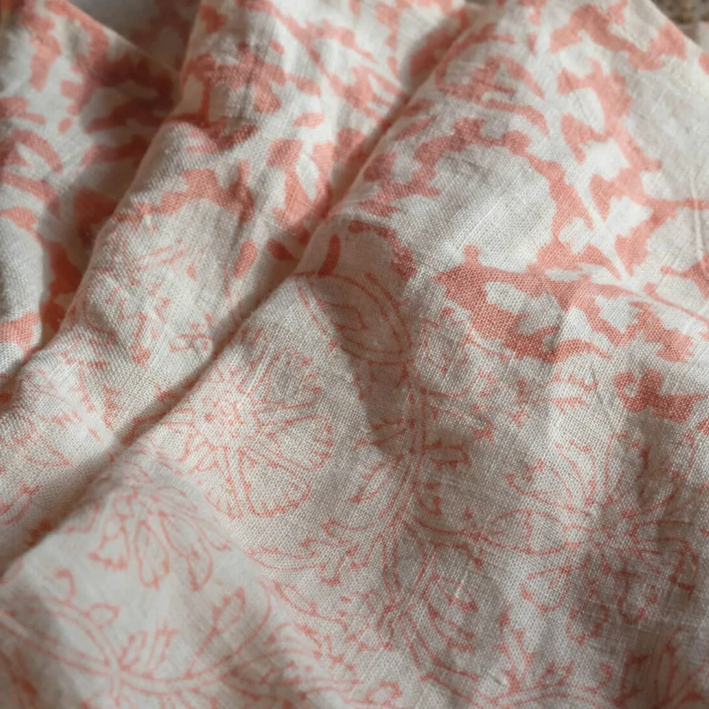 Graham & Green Table Cloths & Napkins|Table Cloths & Napkins<Merielle Pink Block Printed Napkin