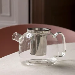 Graham & Green Tableware<Metal and Clear Glass Teapot