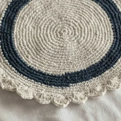 Graham & Green Outdoor Dining|Placemats, Coasters & Trays<Midnight Blue Crochet Round Placemat