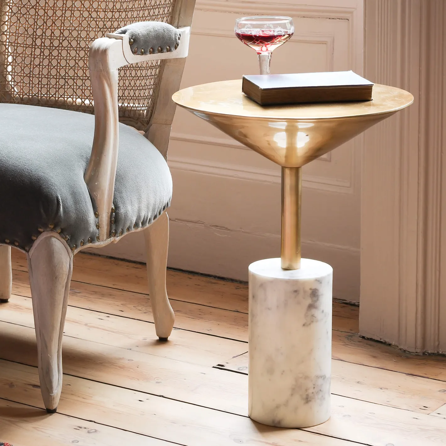 Graham & Green Side Tables<Mildred Gold and Marble Side Table