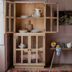 Graham & Green Cabinets & Cupboards<Mimosa Four Door Glass Cupboard