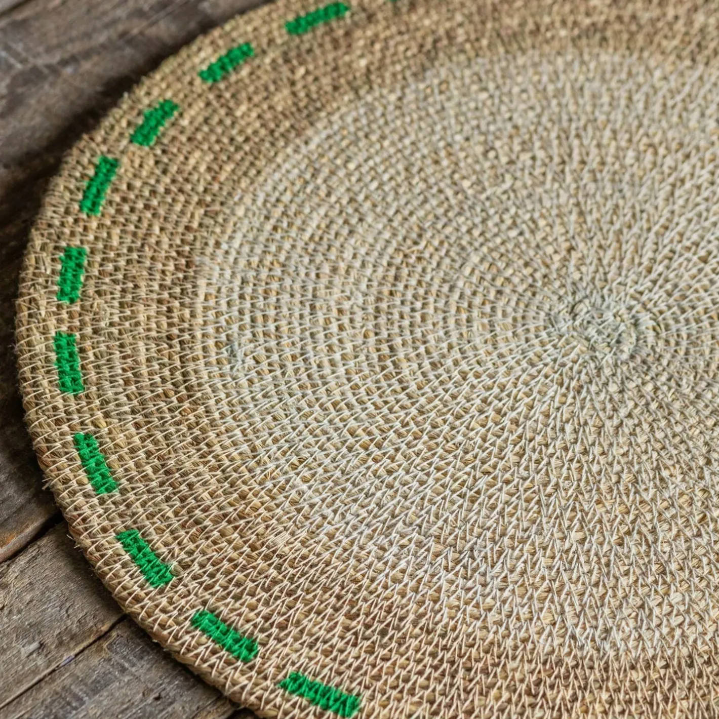 Graham & Green Outdoor Dining|Placemats, Coasters & Trays<Miro Green Dash Placemat