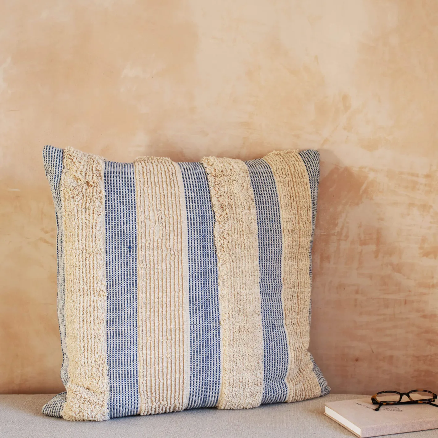 Graham & Green Sofa Cushions|Cushions<Misty Blue and White Striped Cushions