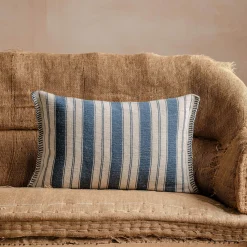 Graham & Green Sofa Cushions|Cushions<Moana Blue and White Striped Rectangular Cushion