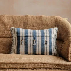 Graham & Green Sofa Cushions|Cushions<Moana Blue and White Striped Rectangular Cushion