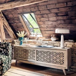 Graham & Green Sideboards & Tv Stands<Momoka Hand-Carved Sideboard with Sliding Doors