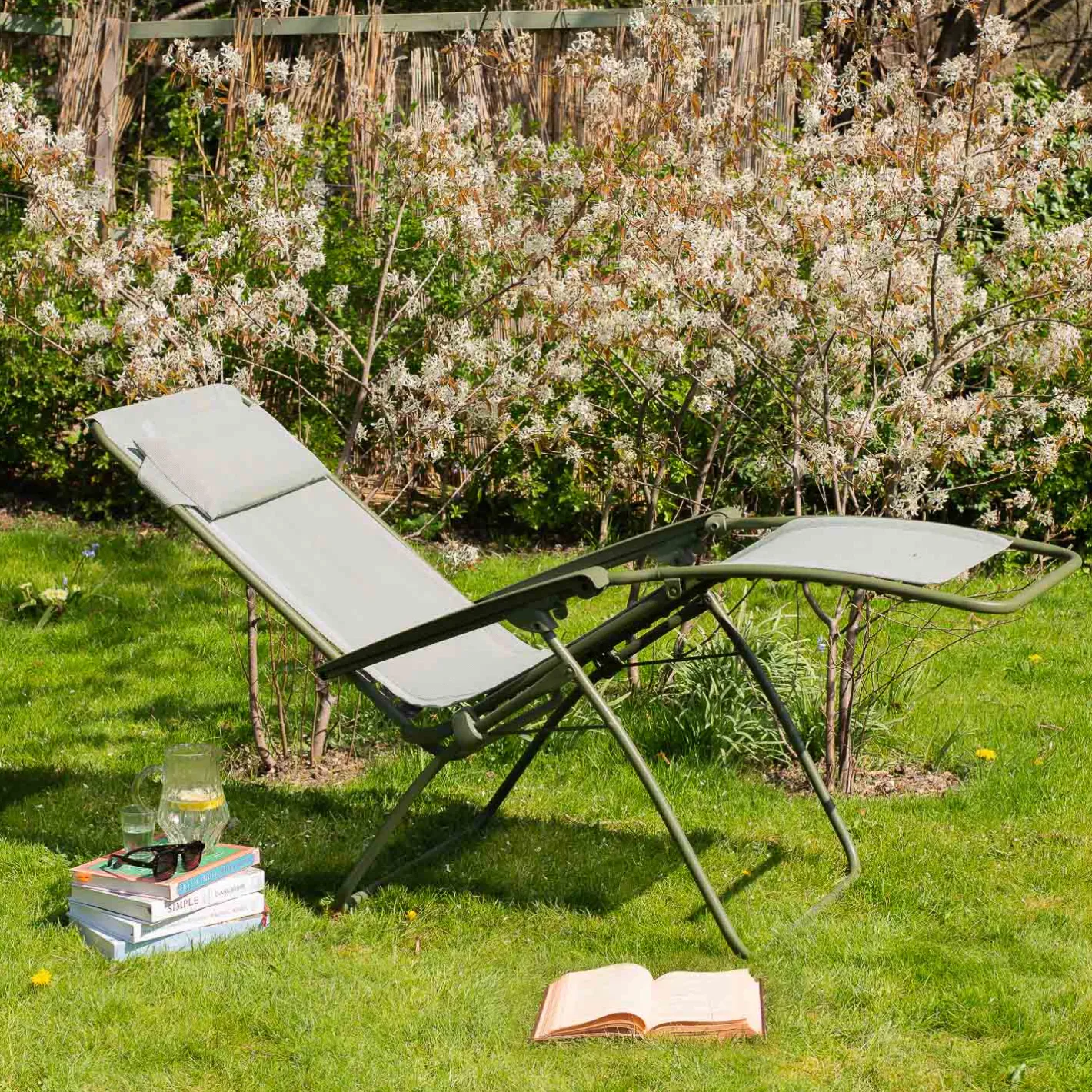 Graham & Green Garden Chairs & Sofas|Garden Chairs & Sofas<Moss Green Reclining Garden Chair