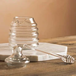 Graham & Green Kitchen Accessories<Murcot Clear Glass Honey Pot