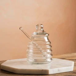 Graham & Green Kitchen Accessories<Murcot Clear Glass Honey Pot
