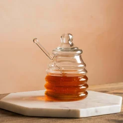Graham & Green Kitchen Accessories<Murcot Clear Glass Honey Pot
