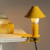 Graham & Green Table Lamps<Mustard Enamel Mushroom Clip Lamp