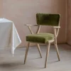 Graham & Green Dining Chairs<Myles Olive Velvet Armchair