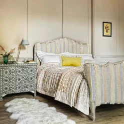 Graham & Green Quilts & Bedding<Natural Leaf Hand-Printed Quilt