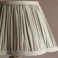 Graham & Green Lamp Shades<Natural Linen Scalloped Empire Lamp Shades