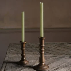 Graham & Green Candle Holders & Candles<Natural Mango Wood Candle Holders