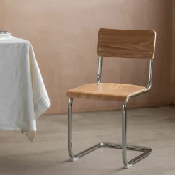 Graham & Green Dining Chairs<Natural Wood and Metal Dining Chair