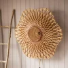Graham & Green Wall Lights & Sconces<Natural Woven Bamboo Wall Light Large