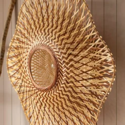 Graham & Green Wall Lights & Sconces<Natural Woven Bamboo Wall Light Large