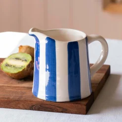 Graham & Green Outdoor Dining|Jugs & Carafes<Navy and White Striped Creamer Jug