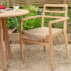 Graham & Green Garden Chairs & Sofas|Garden Chairs & Sofas<Noa Teak Outdoor Dining Armchair