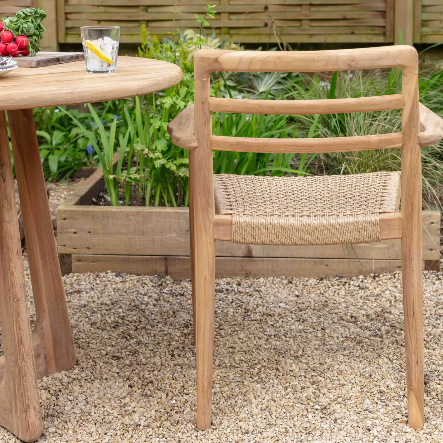 Graham & Green Garden Chairs & Sofas|Garden Chairs & Sofas<Noa Teak Outdoor Dining Armchair