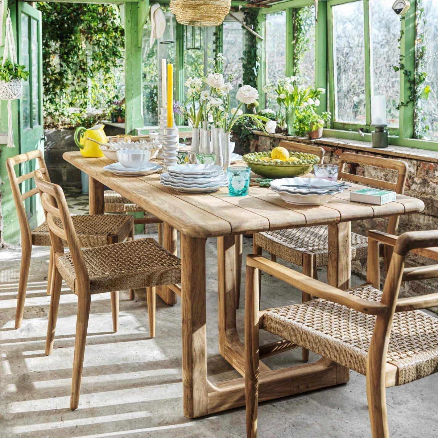 Graham & Green Garden Tables & Sets|Garden Tables & Sets<Noa Teak 6 Seater Rectangular Outdoor Dining Table