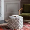 Graham & Green Footstools|Footstools<Nora Ecru Jacquard Footstool